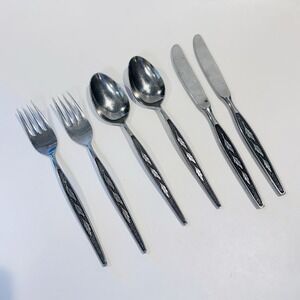 Vintage Stanley Roberts Stainless Flatware Set of 2  Made in Japan Autumn Leaves